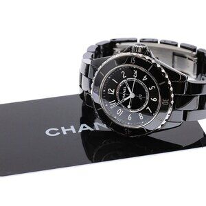 CHANEL J12 H5695 Black ceramic date black Dial Quartz Ladies Watch
